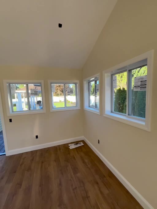 Completed sunroom renovation
